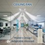 Ceiling Fan 60 x 60 68 W 6000 K AC Motor + Remote Control for Detachable Ceiling Recessed with LED Light 3 Speeds 1172 LM