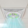 Ceiling Fan 60 x 60 68 W 6000 K AC Motor + Remote Control for Detachable Ceiling Recessed with LED Light 3 Speeds 1172 LM