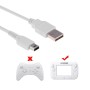WICAREYO Cable cargador para Wii U Gamepad, cable de alimentación USB de 1,2 m para Wii U Gamepad