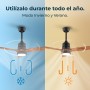 Cecotec Ceiling Fan with Remote Control and Timer EnergySilence Aero 5200 White Design. 40W, Diameter 132 cm, DC Motor, LED