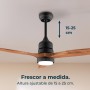 Cecotec Ceiling Fan with Remote Control and Timer EnergySilence Aero 5200 White Design. 40W, Diameter 132 cm, DC Motor, LED