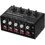 Tiardey Mezclador de Audio estéreo de 4 Canales Compatible con Entrada y Salida RCA Mini Mezclador estéreo pasivo con Controles
