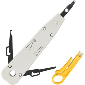 Mokaskaidj Crimpadora Rj45, Crimpadora de Impacto, Herramienta de Impacto LSA Red Herramienta, con Mini Pelacables para la