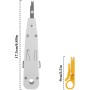 Mokaskaidj Crimpadora Rj45, Crimpadora de Impacto, Herramienta de Impacto LSA Red Herramienta, con Mini Pelacables para la