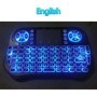 Mini teclado inalámbrico Bluetooth retroiluminado 2,4G USB inglés ruso