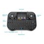 Mini teclado inalámbrico Bluetooth retroiluminado 2,4G USB inglés ruso