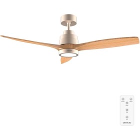 Cecotec Ventilador de Techo con Luz EnergySilence Aero 5295 GoldWhite 35W con motor DC y 52” con luz LED de 18W, mando a
