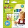 CRAYOLA Mini Kids – Set of 8 Washable Markers, Safe Rounded Tip, Ideal for Early Childhood – Recommended Age: 12 Months, 8324