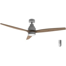 Cecotec Ceiling Fan with Light EnergySilence Aero 5300 White&Wood Design. 30W, Diameter 52" with 3 Blades, DC Motor, LED Light,