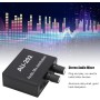 Mini Mezclador de Audio Mezclador de Distribución Estéreo 2 en 2 Salidas con Adaptador de Corriente Ideal para Clubes o Bares
