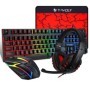 T-WOLF TF800 Combo para juegos de cuatro piezas, teclado de 104 teclas
