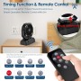Simpeak Rechargeable Fan, 10000mAh USB Powerful Camping Fan, 4 Speed Automatic Oscillating Fan with LED Light, Remote Control