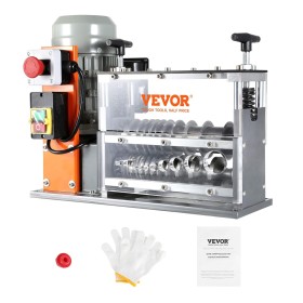 VEVOR Máquina Pelacables Automática de Hierro Fundido 750 W Pelacables Eléctrico Motorizado de 1,5-32 mm Pelacables de 30 m/min