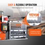 VEVOR Máquina Pelacables Automática de Hierro Fundido 750 W Pelacables Eléctrico Motorizado de 1,5-32 mm Pelacables de 30 m/min