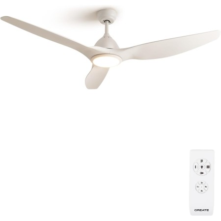 CREATE / WINDSAIL/Ceiling fan with white light with control/XL, copper AC motor, silent, timer from 1h to 4h, 2 heights, 3 light