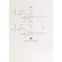 CREATE / WINDSAIL/Ceiling fan with white light with control/XL, copper AC motor, silent, timer from 1h to 4h, 2 heights, 3 light