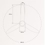 CREATE / WINDSAIL/Ceiling fan with white light with control/XL, copper AC motor, silent, timer from 1h to 4h, 2 heights, 3 light