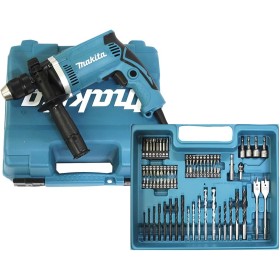 Makita hp1631kx3 - taladro percutor 710w 13mm automático promo acc