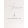 CREATE / WINDSAIL/Ceiling fan with white light with control/XL, copper AC motor, silent, timer from 1h to 4h, 2 heights, 3 light