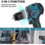 KATSU FIT-BAT 21V Taladro Percutor Inalámbrico Brushless, Motor sin Escobillas, Mini Taladro Atornillador con 10mm Portabrocas