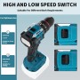 KATSU FIT-BAT 21V Taladro Percutor Inalámbrico Brushless, Motor sin Escobillas, Mini Taladro Atornillador con 10mm Portabrocas
