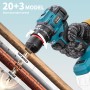 KATSU FIT-BAT 21V Taladro Percutor Inalámbrico Brushless, Motor sin Escobillas, Mini Taladro Atornillador con 10mm Portabrocas