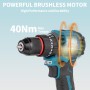 KATSU FIT-BAT 21V Taladro Percutor Inalámbrico Brushless, Motor sin Escobillas, Mini Taladro Atornillador con 10mm Portabrocas
