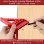 Luziyun Escuadra Carpintero 3D Multiángulo 22.5-90° Aleación de Aluminio, Escuadra Rápida con 11 Tipos de Agujeros para Medir