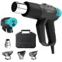 Cecotec Pistola de Calor Hell Gun 7500 Full Equip. 2000W, Calentamiento Ultrarrápido, 4 Cabezales, Manos Libres, Temperatura