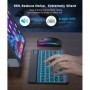 EMTRA retroiluminado teclado Bluetooth ratón para IOS Android Windows 