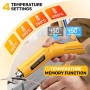 SEEKONE Mini Pistola de Calor Inalambrica, 4 Temperatura (Máx. 450 °C) con Función de Memoria, Pistola de Aire Caliente Batería