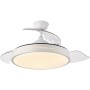 ABRILA TODOLAMPARA Ceiling fan with LED light DC motor SCORPION White Retractable Blades 107D