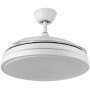 ABRILA TODOLAMPARA Ceiling fan with LED light DC motor SCORPION White Retractable Blades 107D
