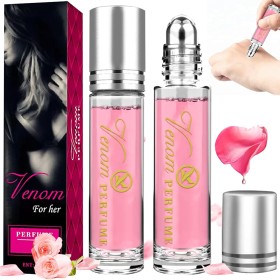 ELF-GRETTER 2 Piezas Perfume Feromonas Mujer, Feromonas Perfume Mujer para Atraer Hombres, Pheromone Perfumes Mujer, Roller Ball