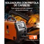 HITBOX 145A Soldador de Hilo Sin Gas 4 en 1 – Máquina de Soldar 230V con Pantalla LED – Máquina de Soldadura de Núcleo de Flujo