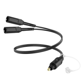 Hoembpn 0.3m Cable Divisor de Audio óptico Digital 1 en 2 Salidas,Adaptador de Toslink Digital Fiber 1 Macho a 2 Hembras para