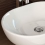 LEMONBATH Lavabo sobre Encimera Ovalado Blanco Brillo - Medidas 48 x 35 x 14 cm - Lavabo para colocar Sobre Encimera de Muebles