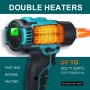 Caossuixin Pistola de calor inalámbrica con 2 baterías de 21 V, pistola de calor recargable para Makita con 3 boquillas, máximo