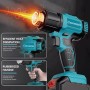 Caossuixin Pistola de calor inalámbrica con 2 baterías de 21 V, pistola de calor recargable para Makita con 3 boquillas, máximo