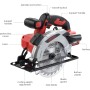 TEENO Sierra circular láser sin cable 4000 RPM con freno eléctrico, 2x2.0 AH baterías, 2X165mm cuchillas, profundidad de corte y