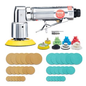 VEVOR Mini Lijadora Neumática 1"/2"/3" 25/50/76mm Lijadora Orbital Aleatoria Velocidad 15000rpm Lijadora para Carrocería de