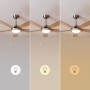 Cecotec EnergySilence Aero 480 Ceiling Fan with Remote Control and Light, 65 W, Diameter 106 cm, 3 Reversible Blades, 3 Speeds,