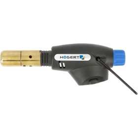 HÖGERT TECHNIK Soplete de gas para MAPP/propano, encendido piezoeléctrico, válvula reguladora de llama, potencia de 1,4 kW, máx.