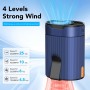 COZOME Portable Fan/Waist/Neck, Battery 3000 mAh 25 H Autonomy, Turbo 6600 RPM, 4 Adjustable Speeds Hands-Free for Hiking,