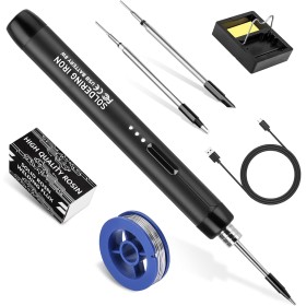 Juego de hierro soldado inalámbrico – USB Cordless Soldering Iron Kit, Daakro Rechargeable Portable Soldering Iron Iron Iron