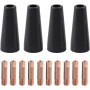 Kit de puntas de boquilla sin gas para soldadura MIG, punta de contacto de 0,9 mm, 15AK MB15, accesorios de antorcha de cobre,