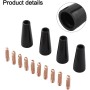 Kit de puntas de boquilla sin gas para soldadura MIG, punta de contacto de 0,9 mm, 15AK MB15, accesorios de antorcha de cobre,