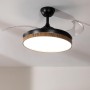 Cecotec Ventilador de Techo con Luz y Aspas Retráctiles EnergySilence Aero 4200 Invisible Black. 30W, Motor DC, Diámetro 42",