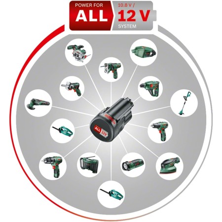 Bosch taladro/atornillador a batería EasyDrill 1200 (batería de 2,0 Ah, sistema de 12 V, juego de brocas y puntas de atornillar,