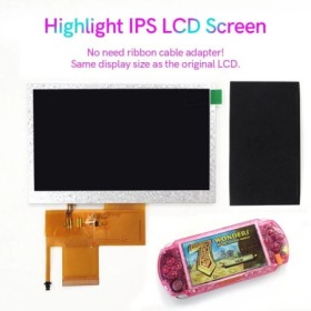 Pantalla LCD PSP 1000 IPS de 4,3 pulgadas, sin necesidad de adaptador 